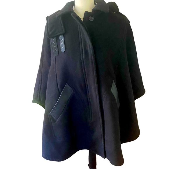 Coach Wool Cape with Hood and Plaid lining (xs/s) - Picture 1 of 12